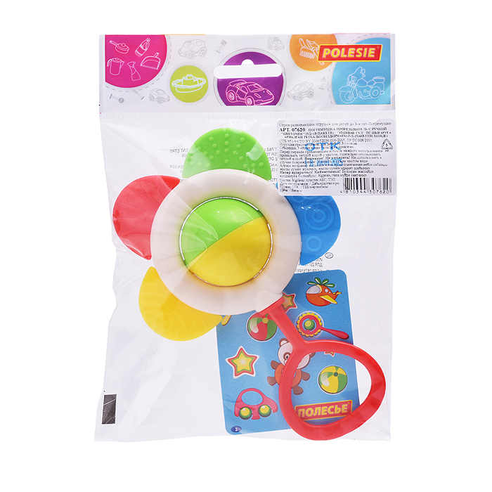 Погремушка-прорезыватель с ручкой "Цветочек" (V2) 