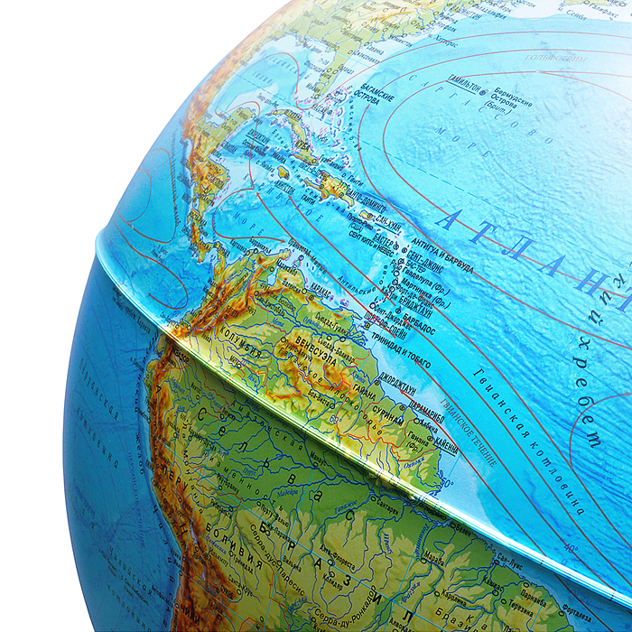 Интерактивный глобус Земли физико-политический 320мм с подсветкой от сети