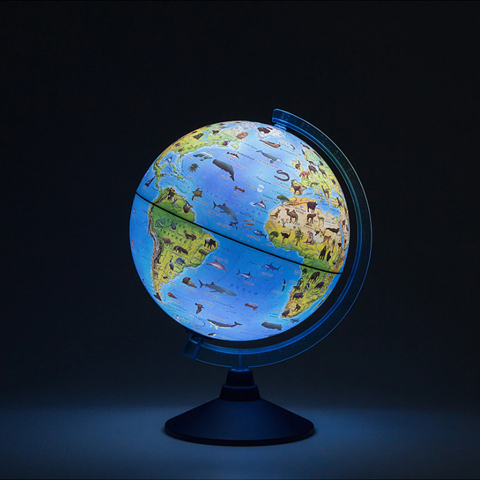Интерактивный глобус Зоогеографический (детский) 250мм с подсветкой