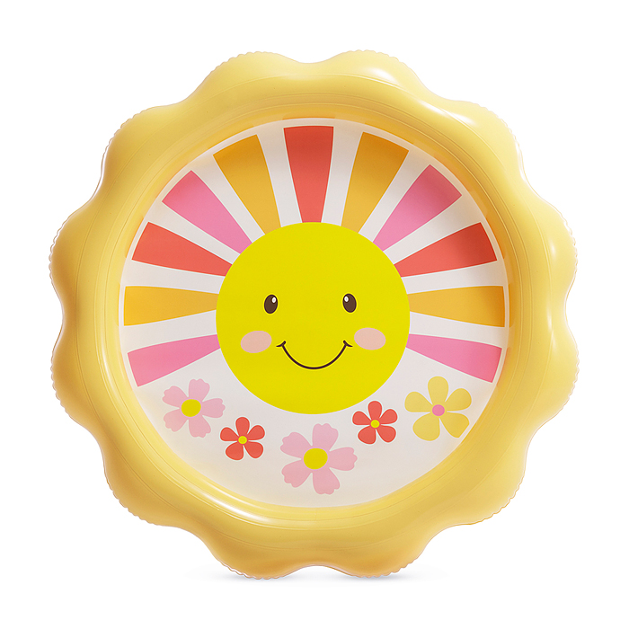 Надувной бассейн с брызгами «Солнышко» 104*104*13см, от 2-х лет, 56126NP, INTEX