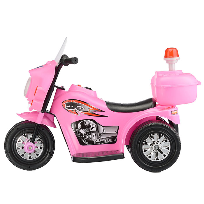 Детский электромотоцикл ROCKET«Мотоцикл шерифа»,1 мотор 20 ВТ, розовый 