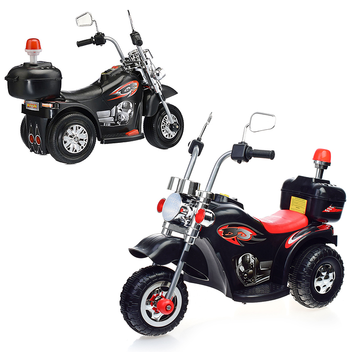 Детский электромотоцикл ROCKET «Чоппер»,1 мотор 20 ВТ, черный 