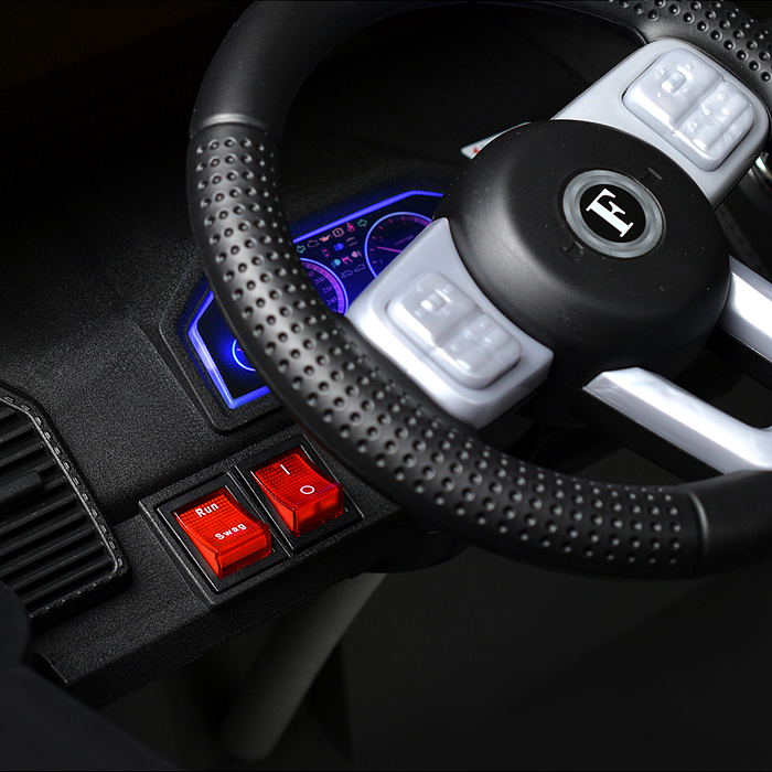 Электромобиль U023438Y "Мощность скорости" на аккумуляторе, с р/у управлением, в коробке (серый)