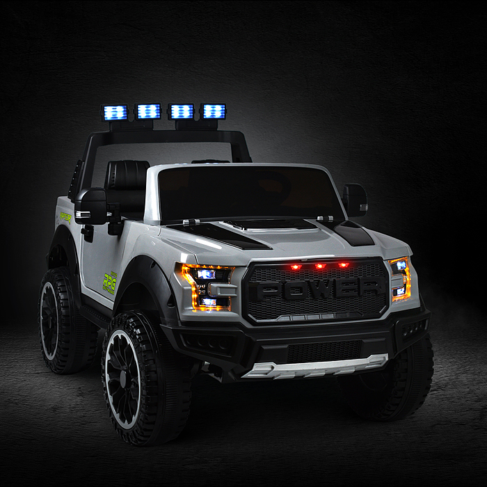 Электромобиль U023438Y "Мощность скорости" на аккумуляторе, с р/у управлением, в коробке (серый)