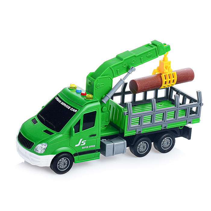 Машина JS145 "ЛесМастер" 1:16 (свет, звук) в коробке