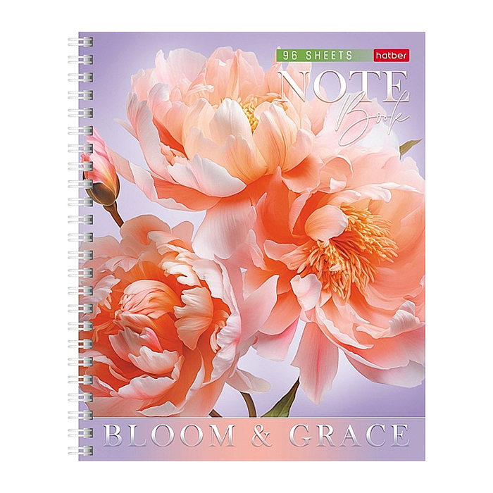 Тетрадь 96л. клетка "Цветение и грация" А5 на гребне