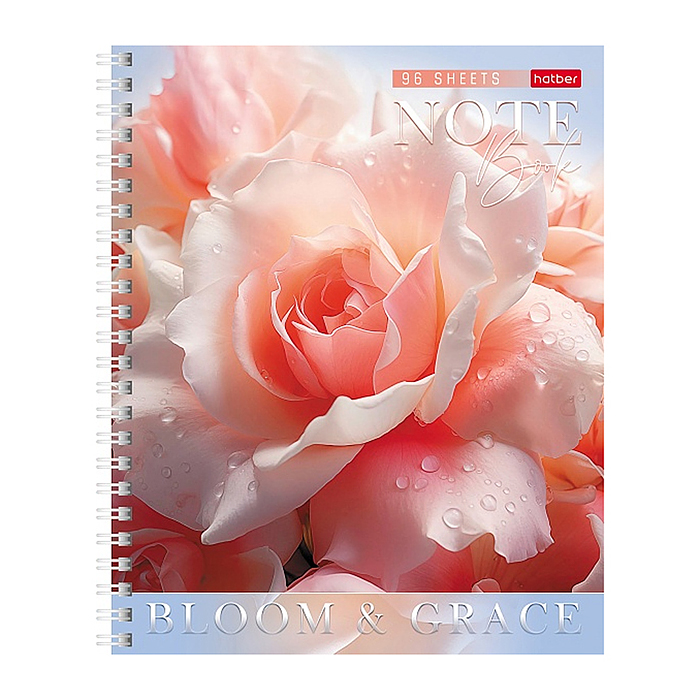 Тетрадь 96л. клетка "Цветение и грация" А5 на гребне