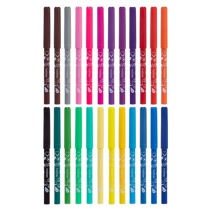 Фломастеры "ECO" 24 цв. "Влад А4" в карт. короб. с европодвесом