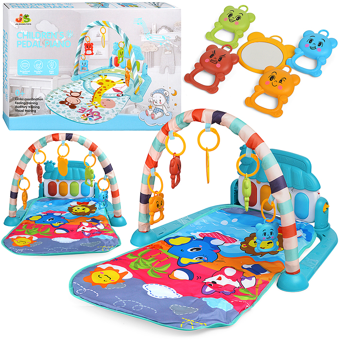 Коврик развивающий 518A-35 "Весёлые зверята" в коробке