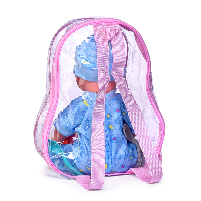 Пупс ZL9916-A5 "Саша" с аксессуарами, в рюкзаке