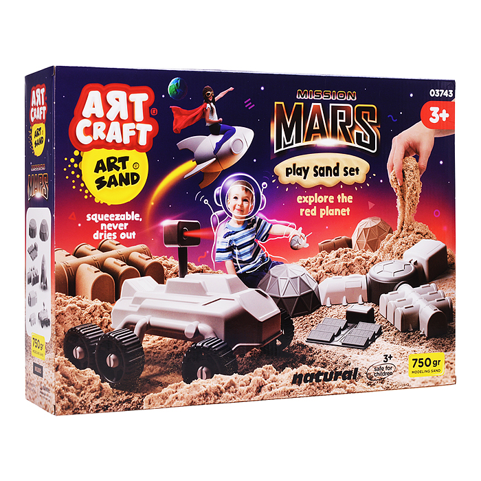 Набор кинетический песок "Миссия на Марс" 750г