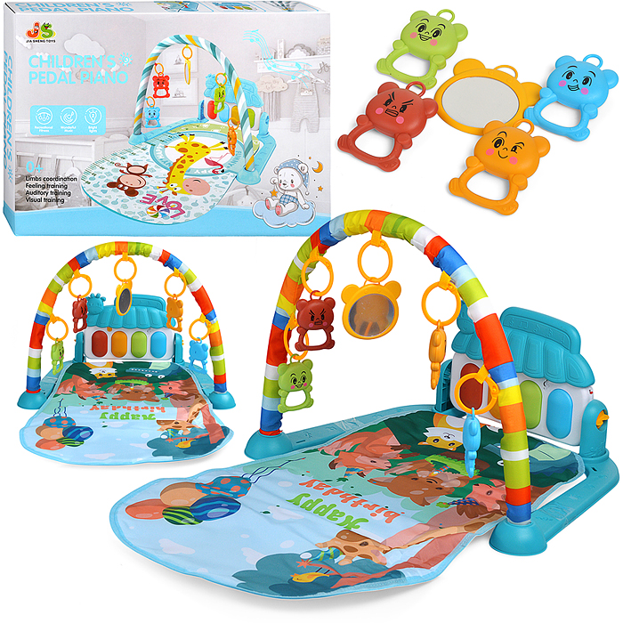 Коврик развивающий 518A-38 "Праздник у зверят" в коробке