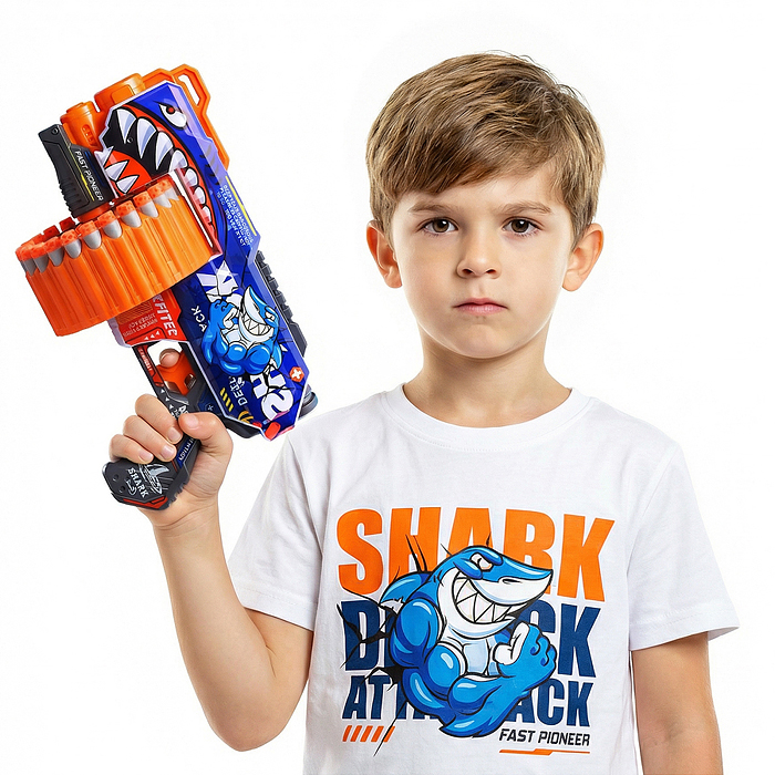 Бластер BH153 "Кибер-Вспышка" с полимерными пулями, в коробке