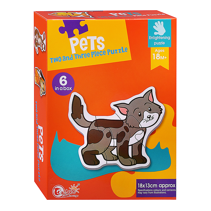 Пазл 88066 "Зверята" (6 картинок)