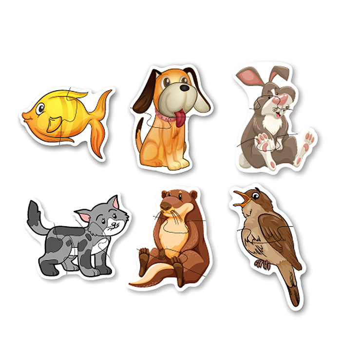 Пазл 88066 "Зверята" (6 картинок)