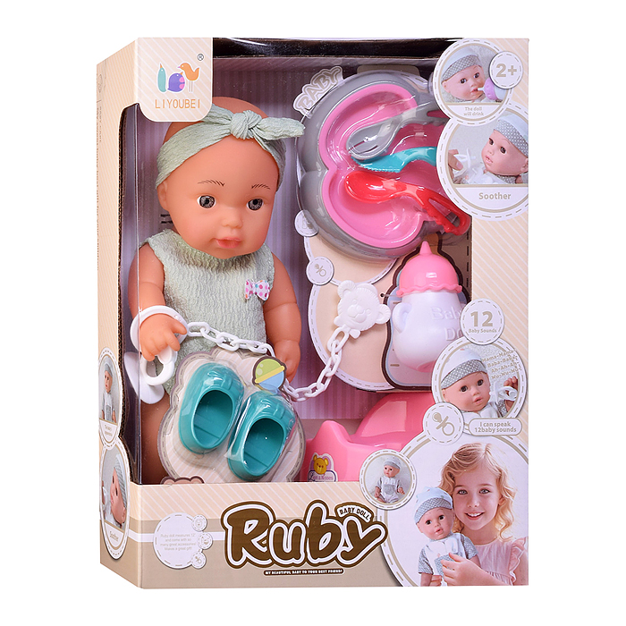 Пупс  L6201J "Варенька" с аксессуарами, в коробке