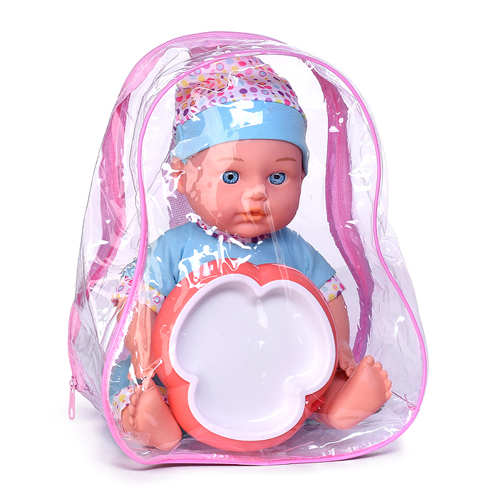 Пупс ZL9916-A1 "Женечка" с аксессуарами, в рюкзаке