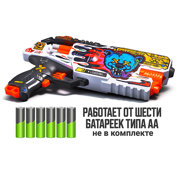 Бластер BH107 "Тесла-Шок" с полимерными пулями, в коробке