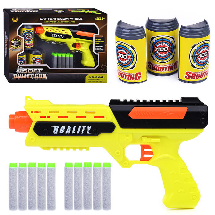 Набор Тир YL-269 "Отряд альфа" (банки для мишени и мягкие пули) в коробке