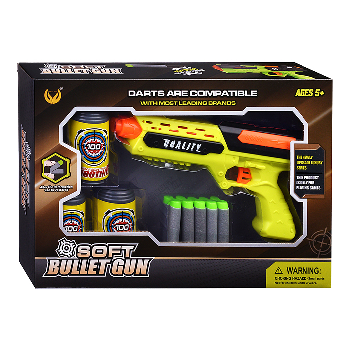 Набор Тир YL-269 "Отряд альфа" (банки для мишени и мягкие пули) в коробке