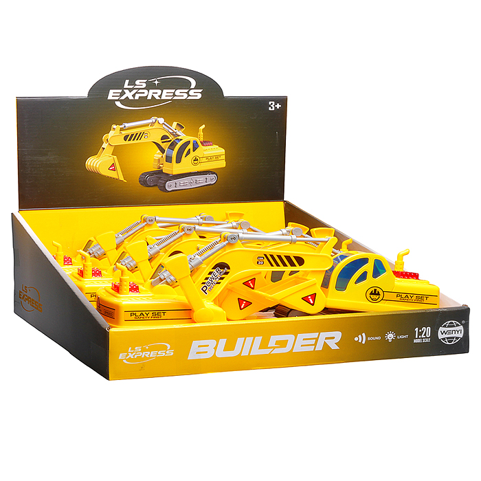 Машина WY306-6 "Экскаватор" 1:20 (свет,звук) в коробке