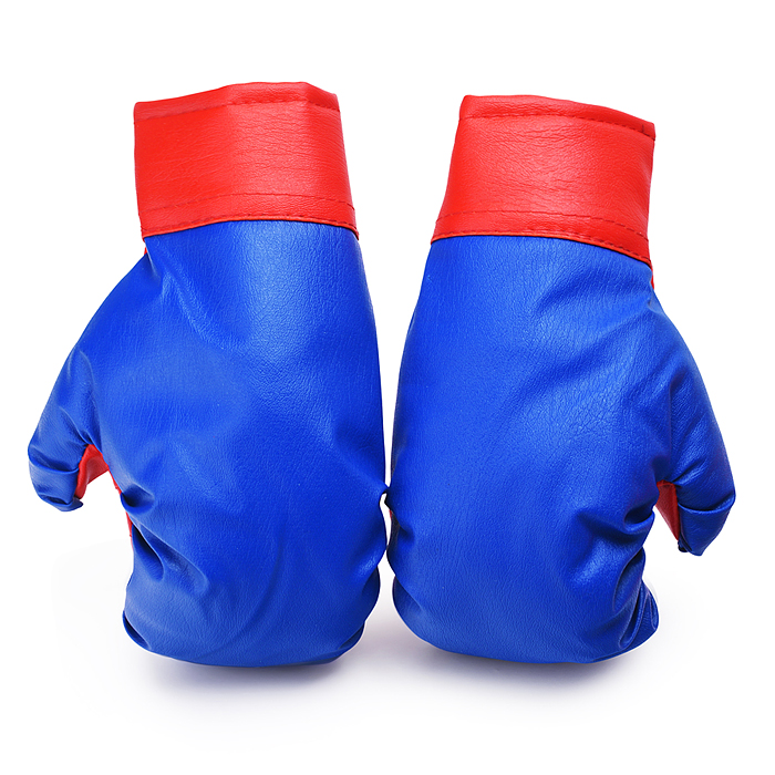 Детский набор для единоборств (макивара, перчатки, лапа) сине красный