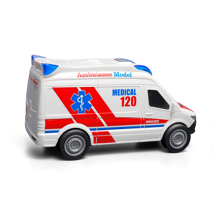 Машина JS201P "Спасательная служба" 1:20 (свет, звук) в коробке (в ассортименте)