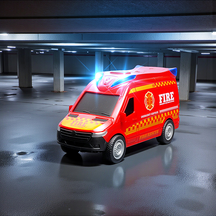 Машина JS201P "Спасательная служба" 1:20 (свет, звук) в коробке (в ассортименте)