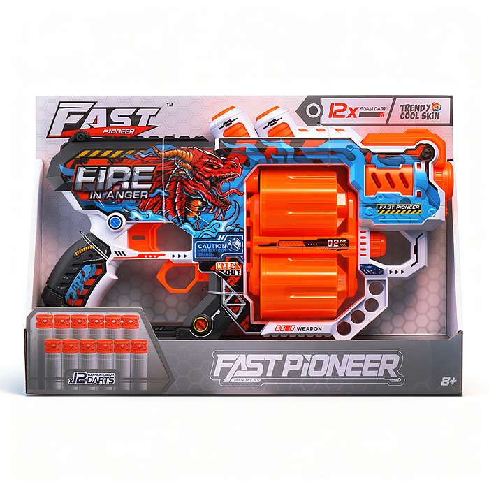 Бластер BH102 "Молниеносец" с полимернымипулями, в коробке