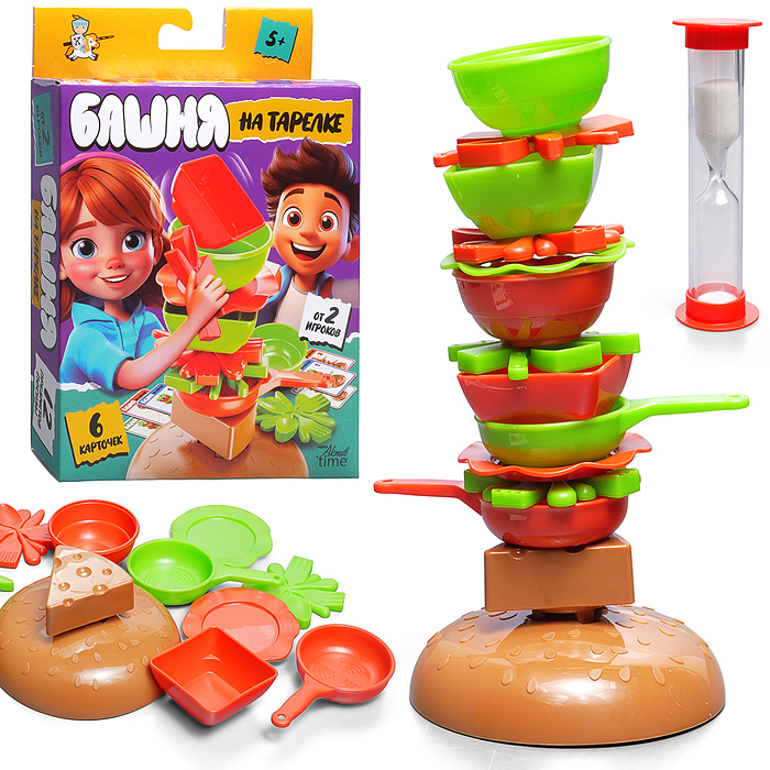 Игра настольная "Башня на тарелке" серия Active time