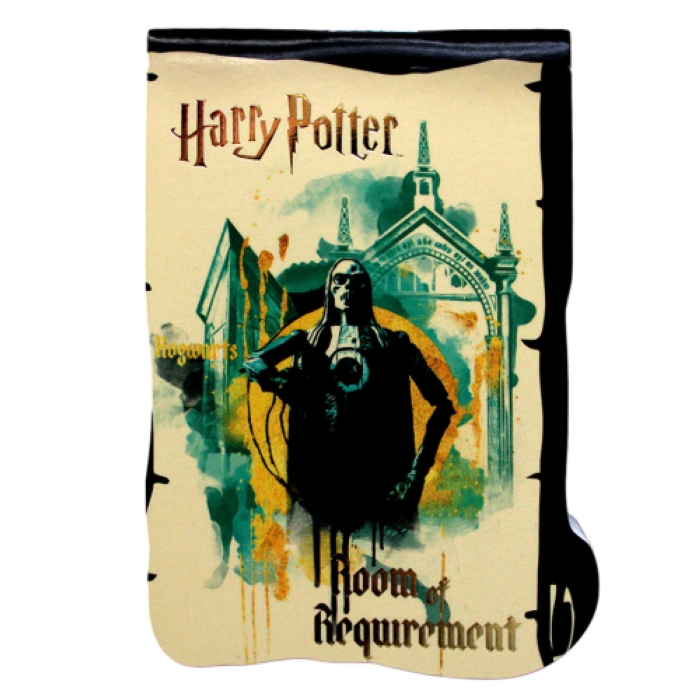 Блокнот фигурный Гарри Поттер, формат А7, 40 листов на скрепке, без линовки, тиснение золотой