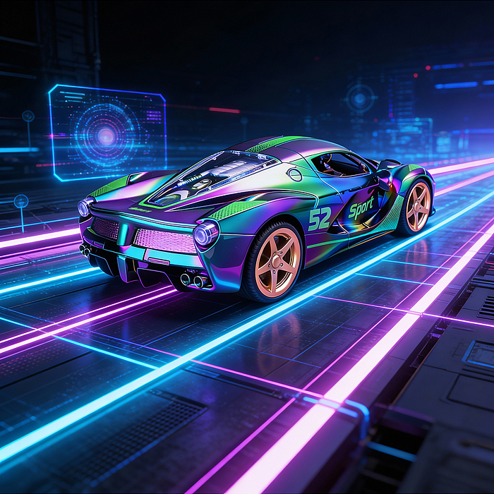 Машина JT738 "Голографик" р/у, 27 MHz, в коробке