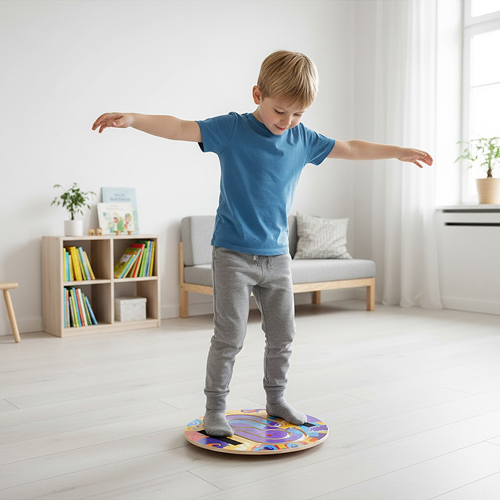 Игра "Балансборд" с лабиринтом (одна точка опоры) круглый