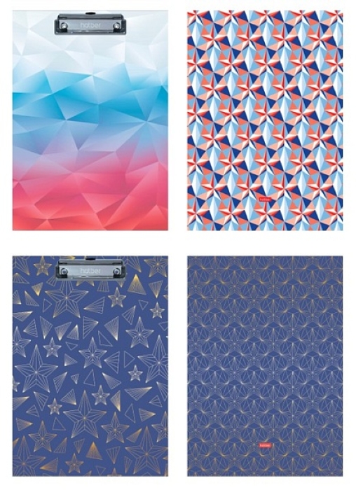 Папка-Планшет А4 с металлическим зажимом матовая ламинация "Россия" ассорти