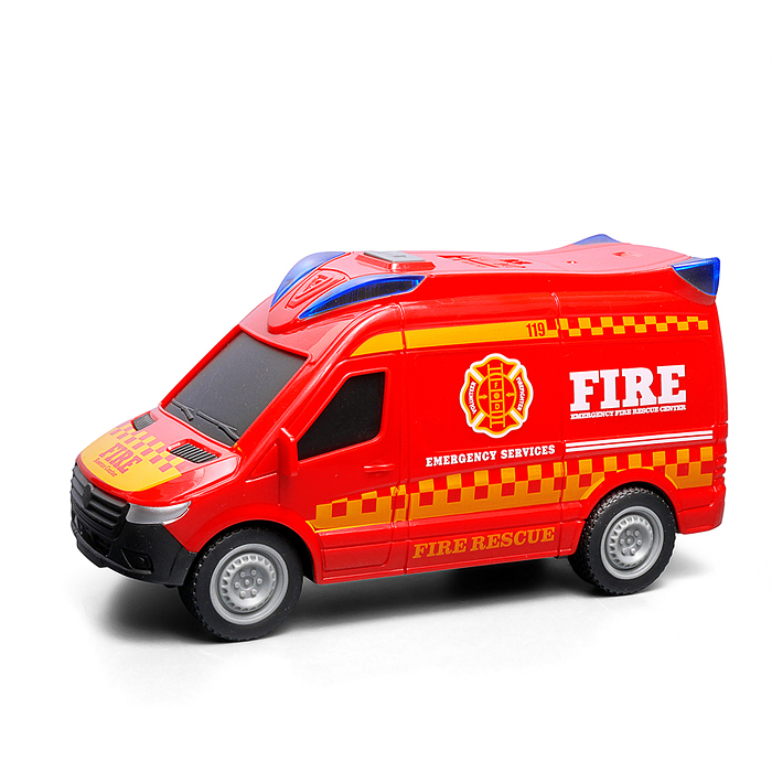 Машина JS199 "Пожарная служба" 1:20 (свет, звук) в коробке