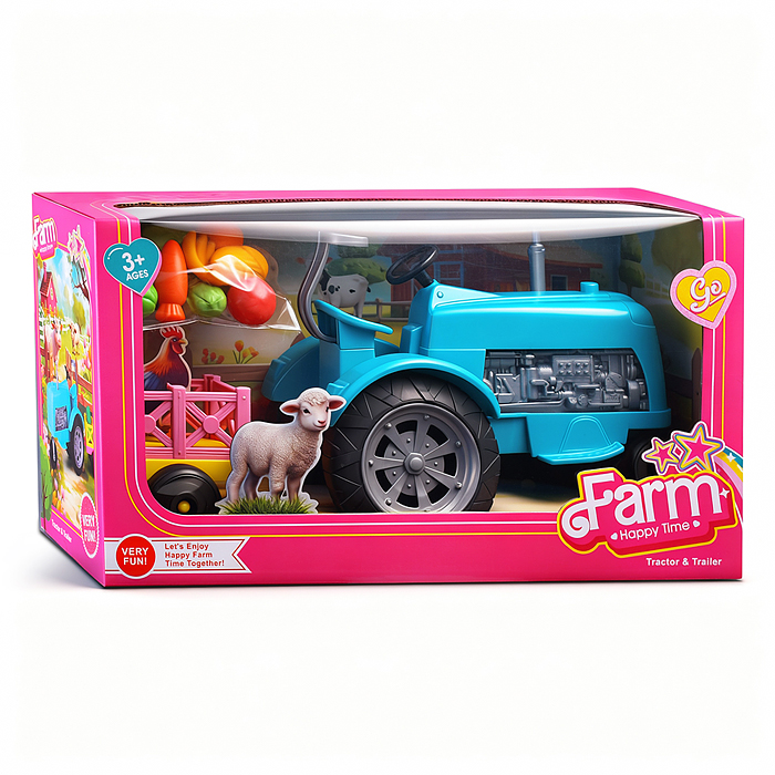 Трактор 568-A "Ферма" с овощами, в коробке