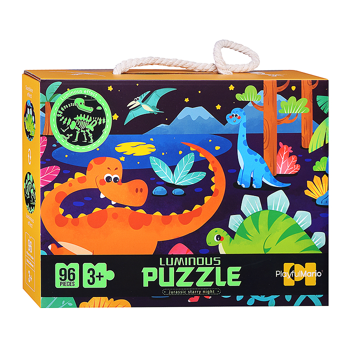Пазл 88751 "Динозавры" светится в темноте (96 дет.)