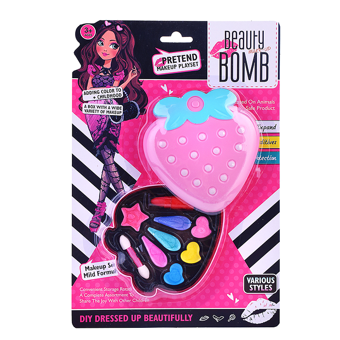 Набор детской косметики 556-8 "Клубничка" на листе