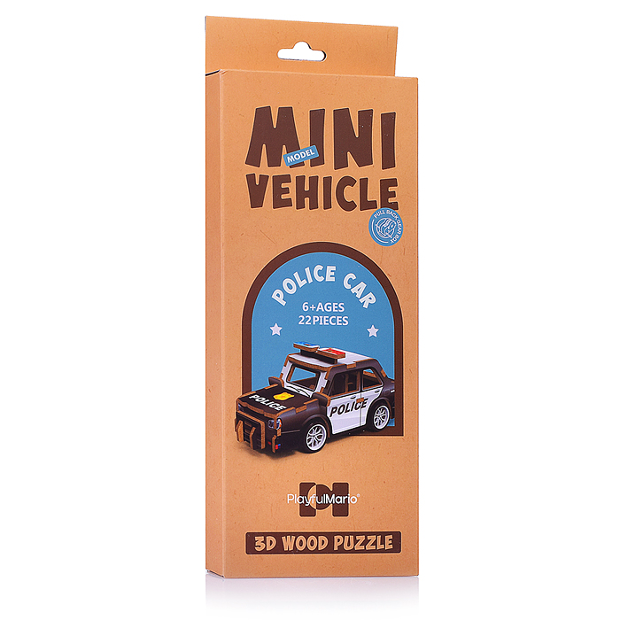 Конструктор дерев. 3Д 68023 "Полицейский авто" (22 дет.)