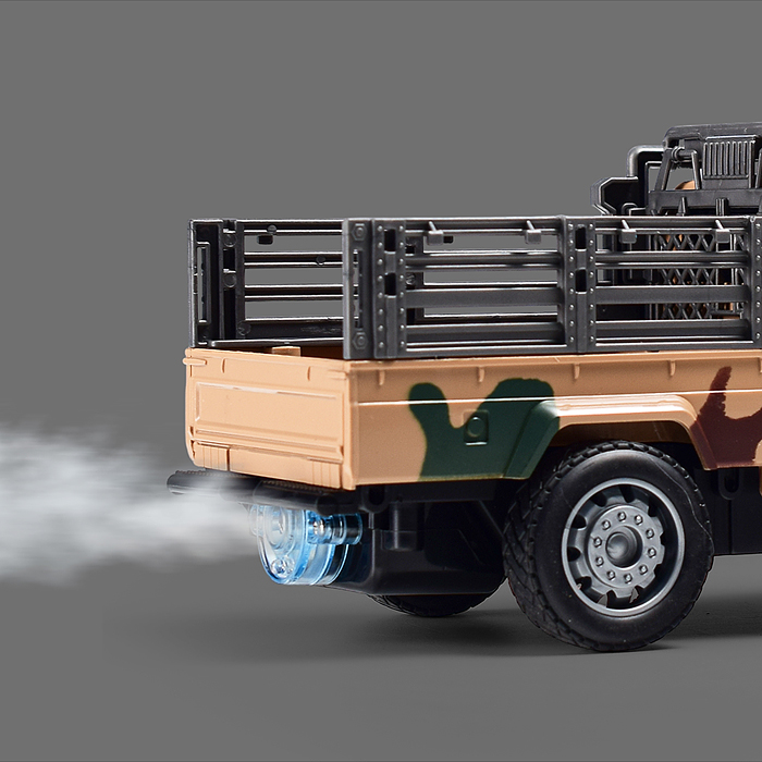 Машина 8911A-1 "Пикап-камуфляж" р/у, с дымом, 27 MHz, в коробке