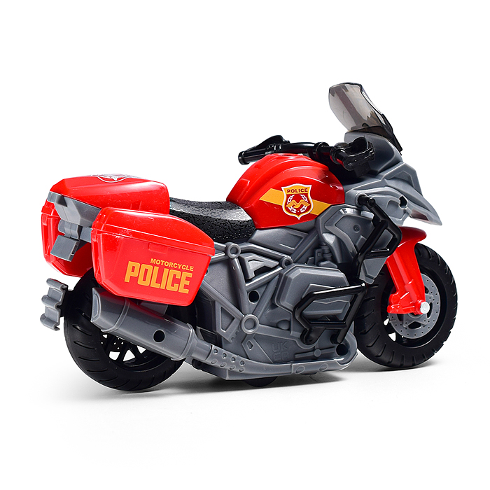 Мотоцикл JS196C "Полицейский байк" 1:20 (свет, звук) в коробке (цвет красный)