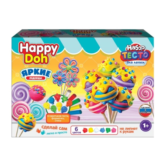 Набор для лепки с формочками "Яркие леденцы" 24 см 