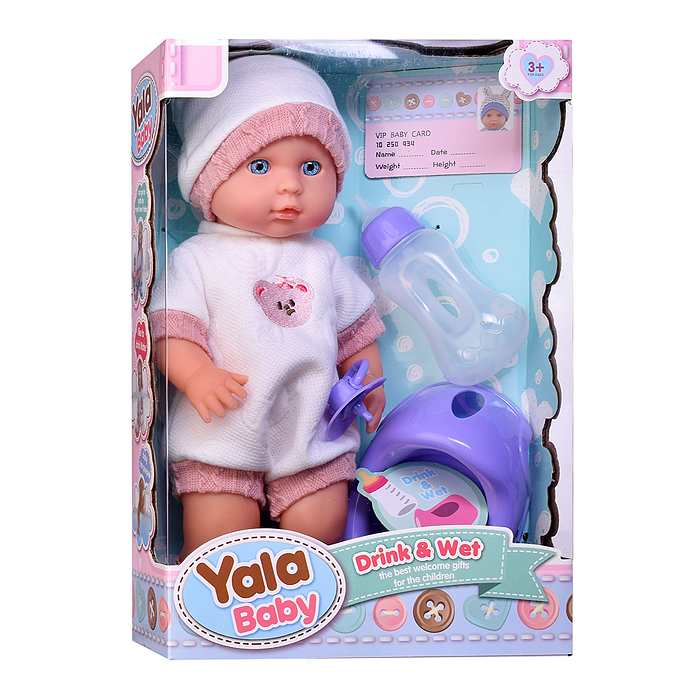 Пупс с аксессуарами YL2530A-B "Кристиночка" в коробке