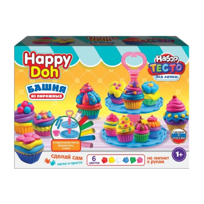 Набор для лепки с формочками "Этажерка с пирожными" 24 см 