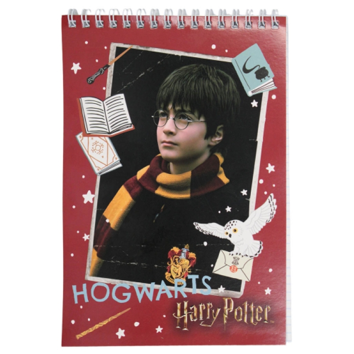 Блокнот А5 60л. "Гарри Поттер" на гребне, блок-офсет, целлюлозный картон 200 гр/м2