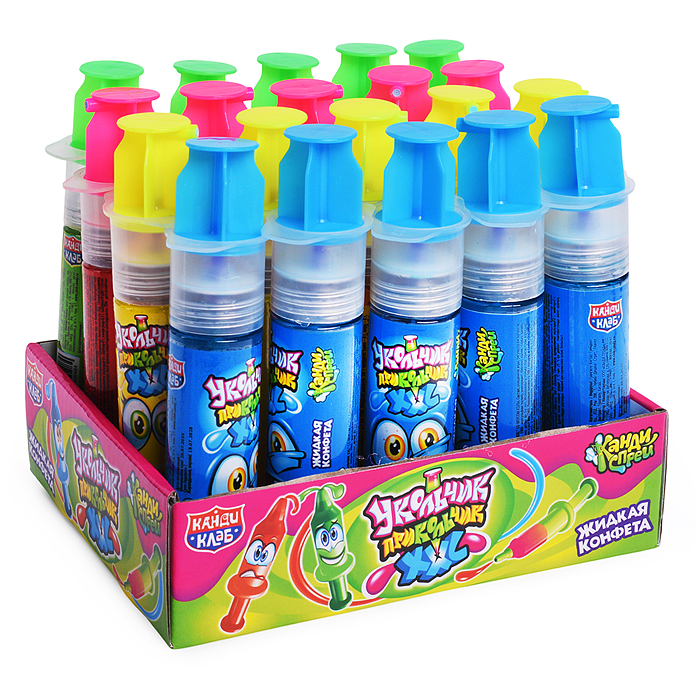 Жидкая конфета "Укольчик-Прикольчик XXL" ассорти 55гр*20шт