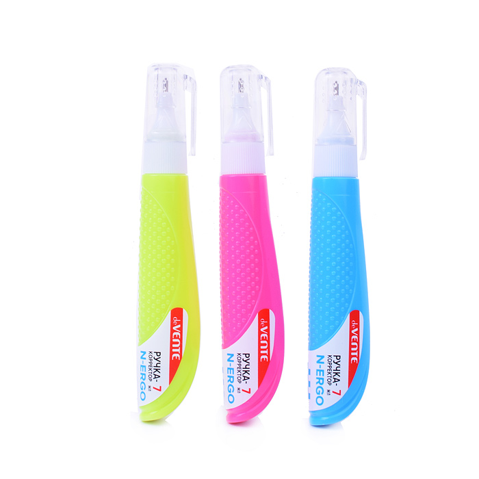 Ручка-корректор "N-Ergo" 07 мл, быстросохнущая, трубчатая система подачи, цвета корпуса асс