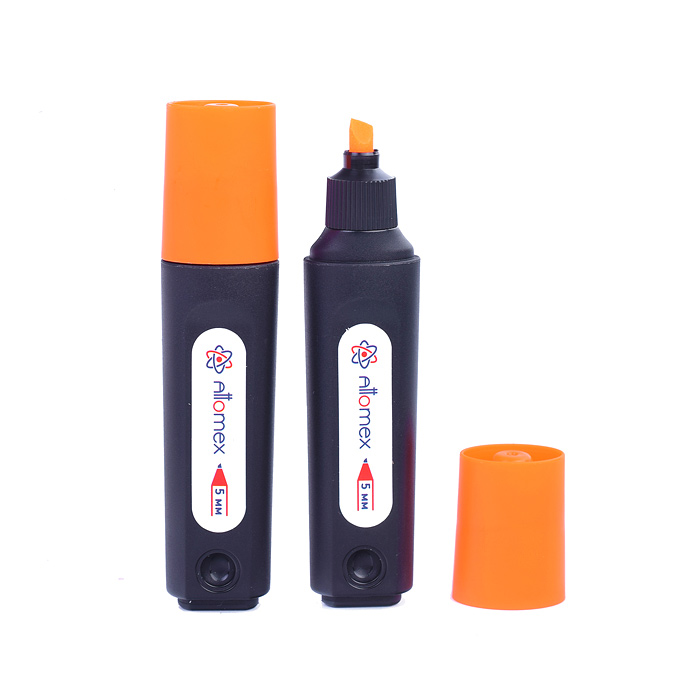 Маркер-выделитель "Attomex" плоский корпус, скошенный наконечник, ширина линии 1-5 мм, оранжевый, в 