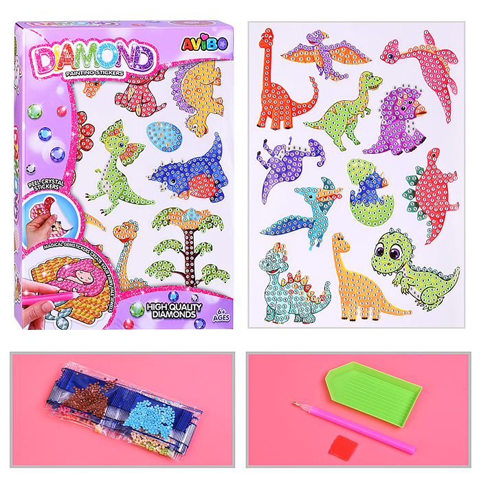 Мозаика алмазная A5503-19 "Парк динозавров" в коробке