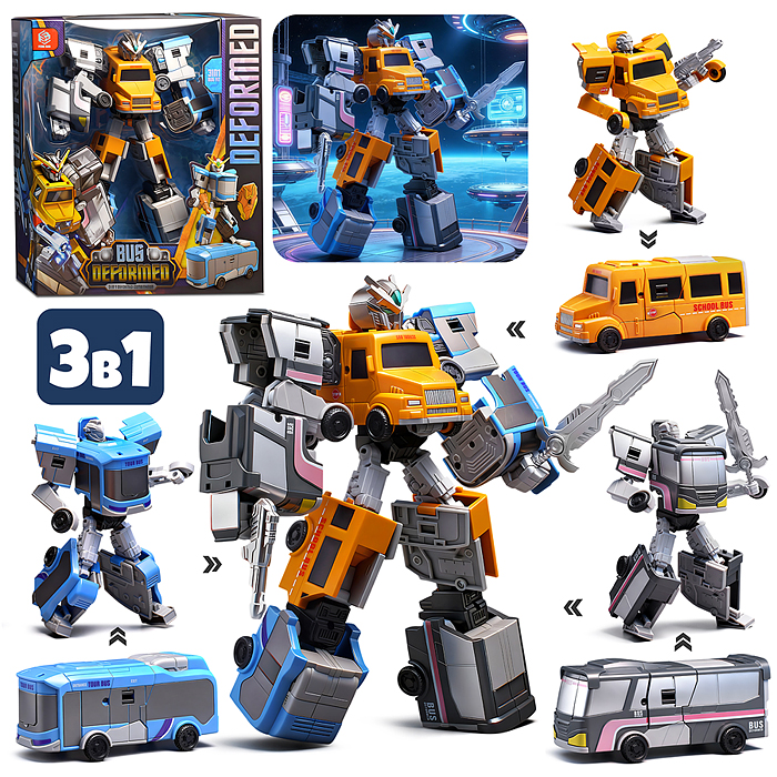 Робот FB200 "Автобус" трансформирующийся, в коробке